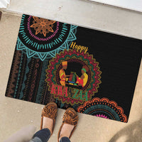 Happy Kwanzaa African Rubber Doormat Mandala Mix Nguzo Saba - Wonder Print Shop