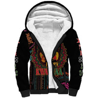 Happy Kwanzaa African Sherpa Hoodie Mandala Mix Nguzo Saba - Wonder Print Shop