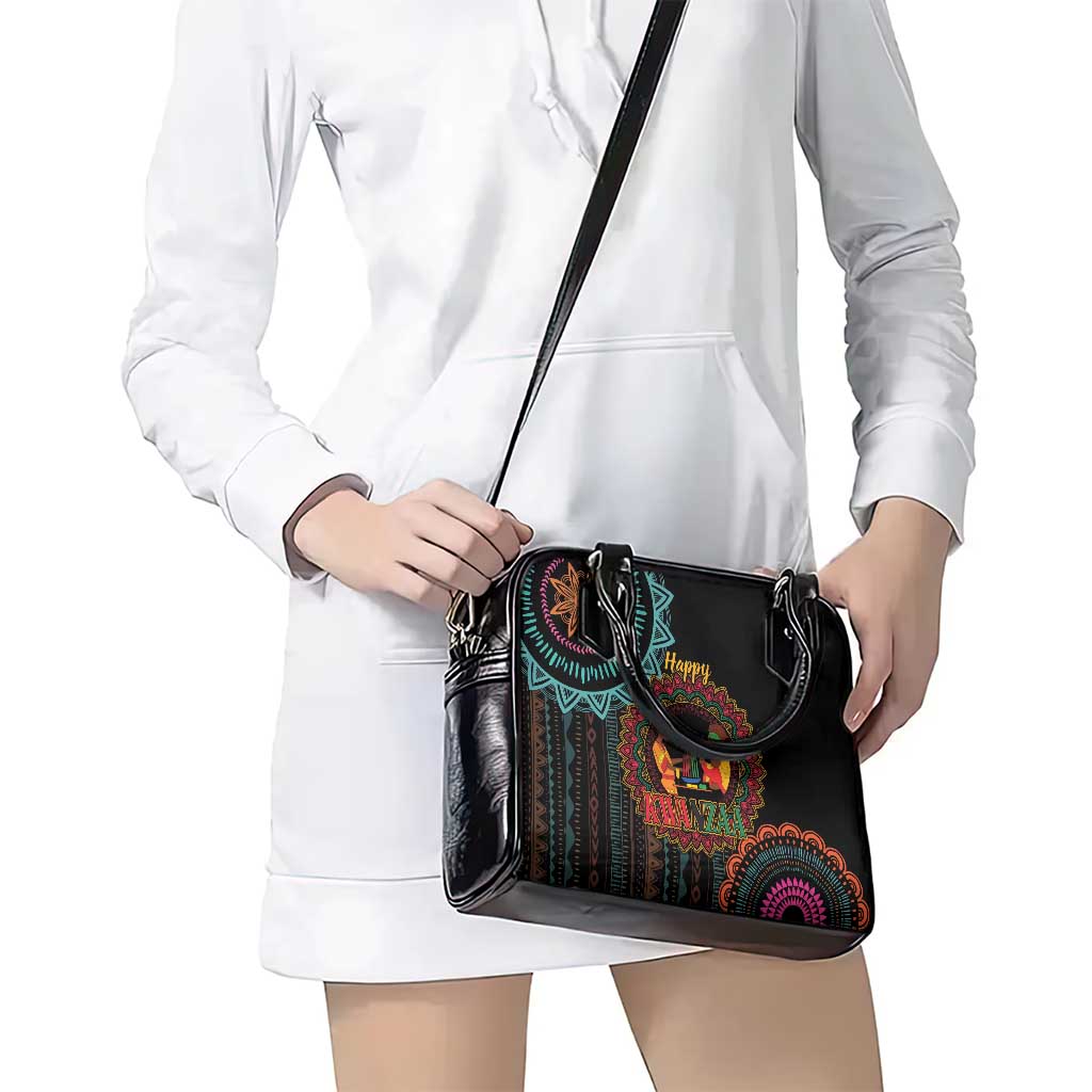 Happy Kwanzaa African Shoulder Handbag Mandala Mix Nguzo Saba