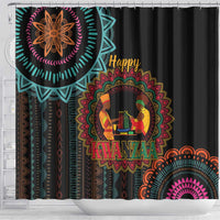 Happy Kwanzaa African Shower Curtain Mandala Mix Nguzo Saba