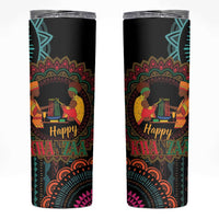 Happy Kwanzaa African Skinny Tumbler Mandala Mix Nguzo Saba - Wonder Print Shop