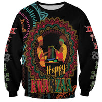 Happy Kwanzaa African Sweatshirt Mandala Mix Nguzo Saba - Wonder Print Shop