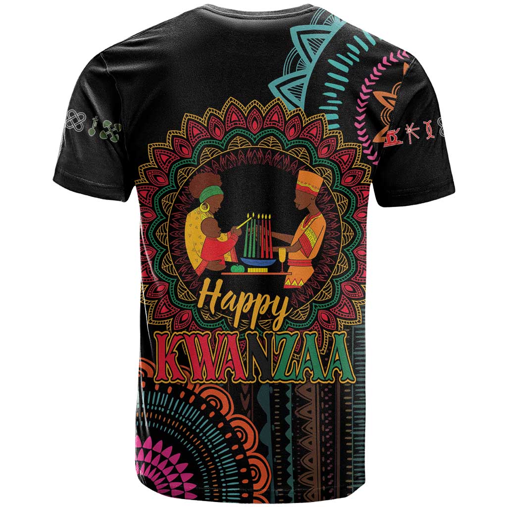 Happy Kwanzaa African T Shirt Mandala Mix Nguzo Saba - Wonder Print Shop