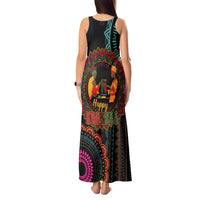 Happy Kwanzaa African Tank Maxi Dress Mandala Mix Nguzo Saba - Wonder Print Shop