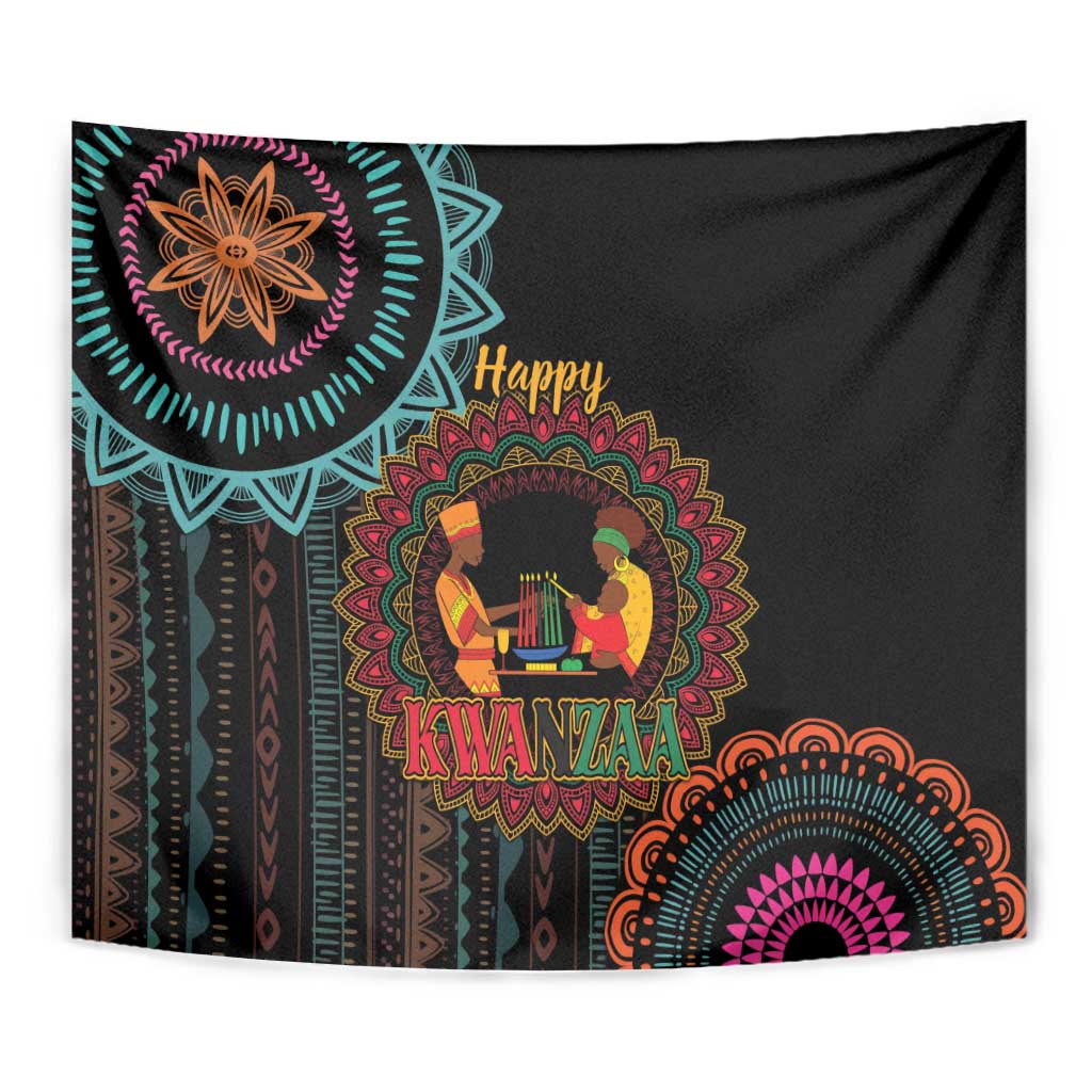 Happy Kwanzaa African Tapestry Mandala Mix Nguzo Saba - Wonder Print Shop