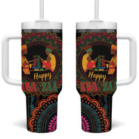 Happy Kwanzaa African Tumbler With Handle Mandala Mix Nguzo Saba - Wonder Print Shop