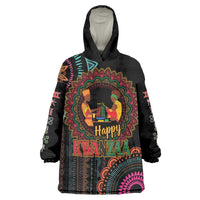 Happy Kwanzaa African Wearable Blanket Hoodie Mandala Mix Nguzo Saba - Wonder Print Shop