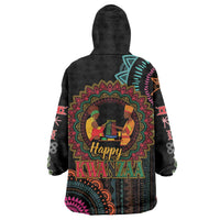 Happy Kwanzaa African Wearable Blanket Hoodie Mandala Mix Nguzo Saba - Wonder Print Shop