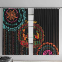 Happy Kwanzaa African Window Curtain Mandala Mix Nguzo Saba - Wonder Print Shop
