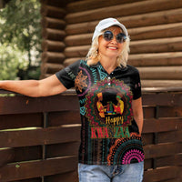 Happy Kwanzaa African Women Polo Shirt Mandala Mix Nguzo Saba - Wonder Print Shop