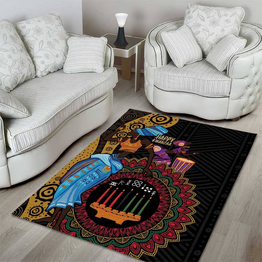 Happy Kwanzaa African Area Rug Tribal Dance LT7 - Wonder Print Shop