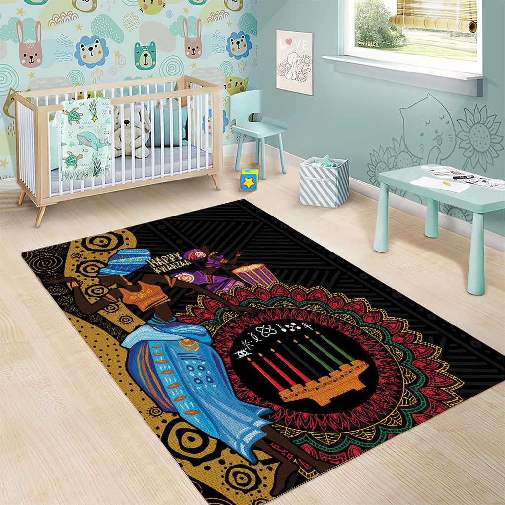 Happy Kwanzaa African Area Rug Tribal Dance LT7 - Wonder Print Shop