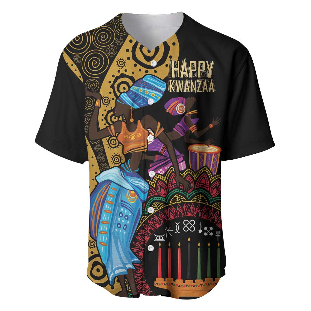Happy Kwanzaa African Baseball Jersey Tribal Dance LT7 - Wonder Print Shop