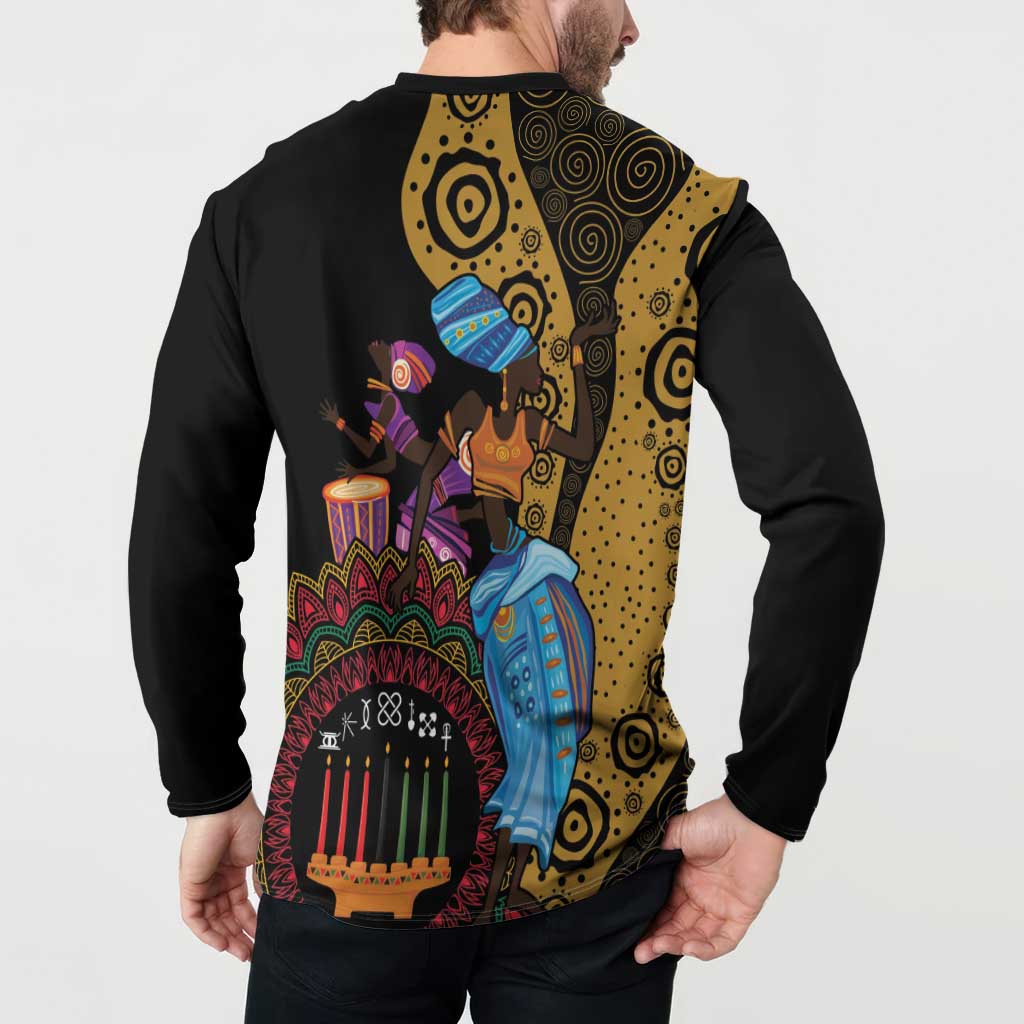 Happy Kwanzaa African Button Sweatshirt Tribal Dance LT7 - Wonder Print Shop