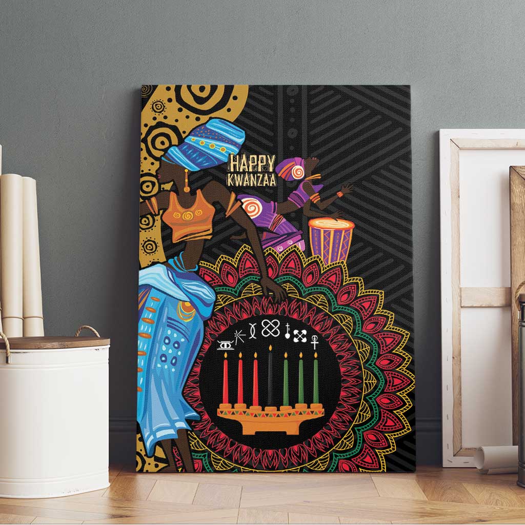 Happy Kwanzaa African Canvas Wall Art Tribal Dance LT7 - Wonder Print Shop