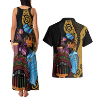 Happy Kwanzaa African Couples Matching Tank Maxi Dress and Hawaiian Shirt Tribal Dance LT7 - Wonder Print Shop