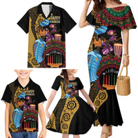 Happy Kwanzaa African Family Matching Mermaid Dress and Hawaiian Shirt Tribal Dance LT7 - Wonder Print Shop