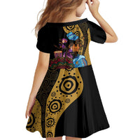 Happy Kwanzaa African Family Matching Short Sleeve Bodycon Dress and Hawaiian Shirt Tribal Dance - Wonder Print Shop