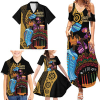 Happy Kwanzaa African Family Matching Summer Maxi Dress and Hawaiian Shirt Tribal Dance - Wonder Print Shop