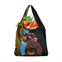 Happy Kwanzaa African Grocery Bag Tribal Dance
