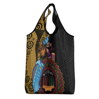 Happy Kwanzaa African Grocery Bag Tribal Dance