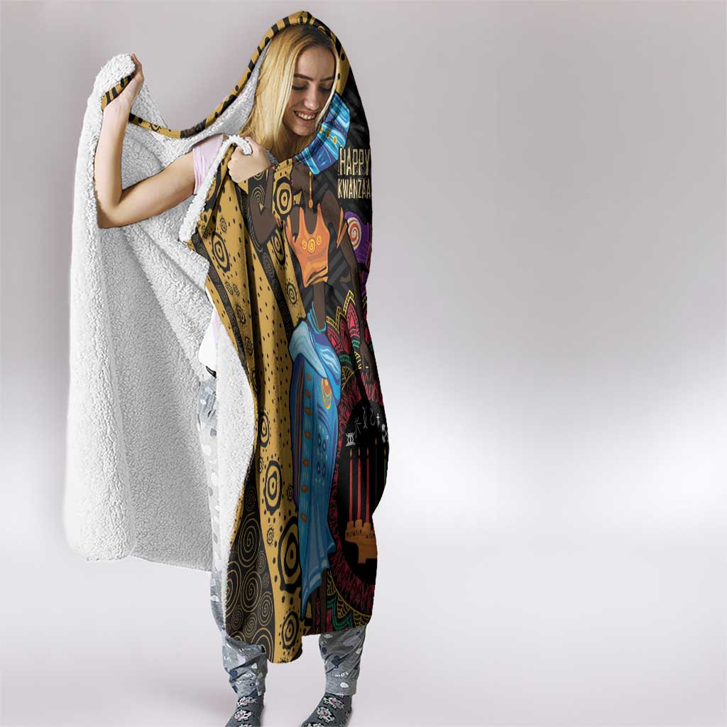 Happy Kwanzaa African Hooded Blanket Tribal Dance