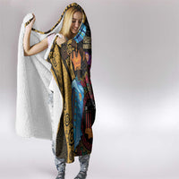 Happy Kwanzaa African Hooded Blanket Tribal Dance