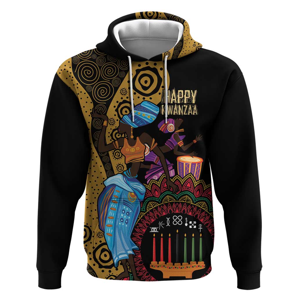 Happy Kwanzaa African Hoodie Tribal Dance - Wonder Print Shop