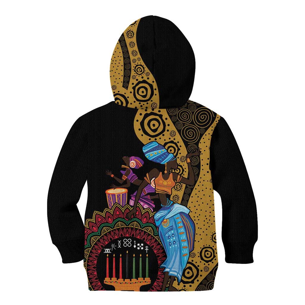 Happy Kwanzaa African Kid Hoodie Tribal Dance - Wonder Print Shop