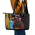 Happy Kwanzaa African Leather Tote Bag Tribal Dance - Wonder Print Shop