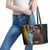 Happy Kwanzaa African Leather Tote Bag Tribal Dance - Wonder Print Shop