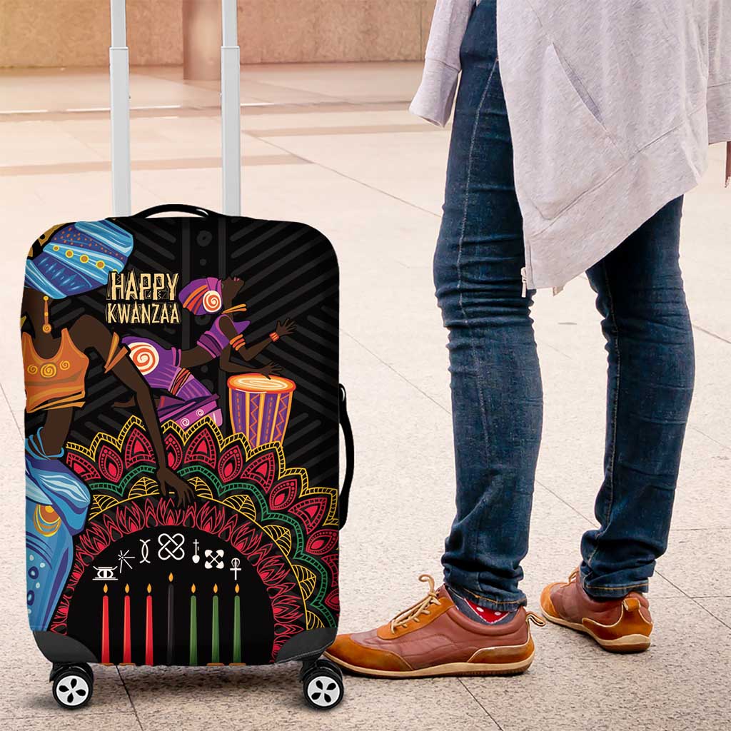 Happy Kwanzaa African Luggage Cover Tribal Dance - Wonder Print Shop