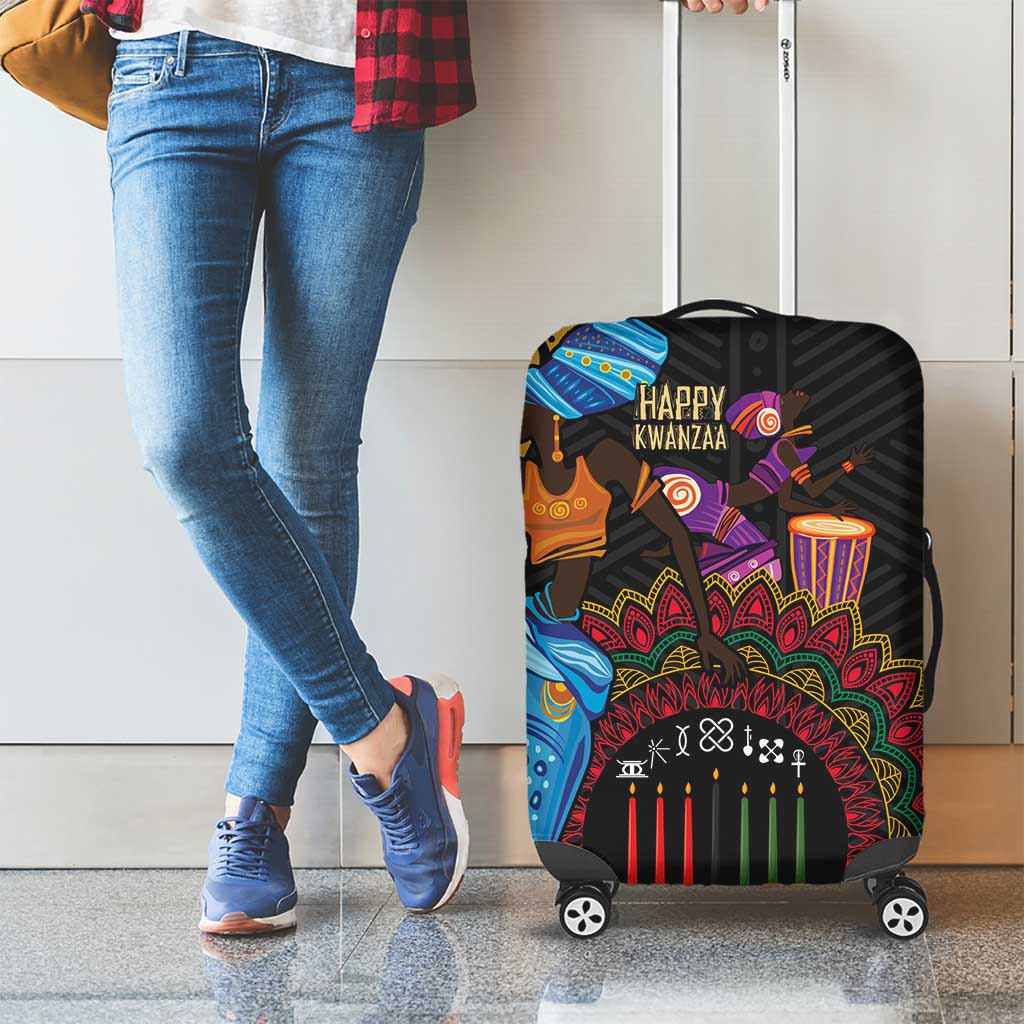 Happy Kwanzaa African Luggage Cover Tribal Dance - Wonder Print Shop