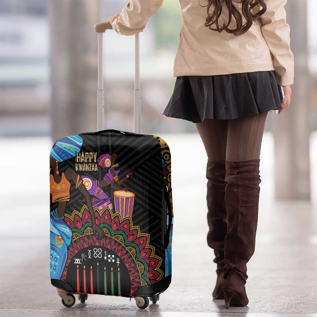 Happy Kwanzaa African Luggage Cover Tribal Dance - Wonder Print Shop