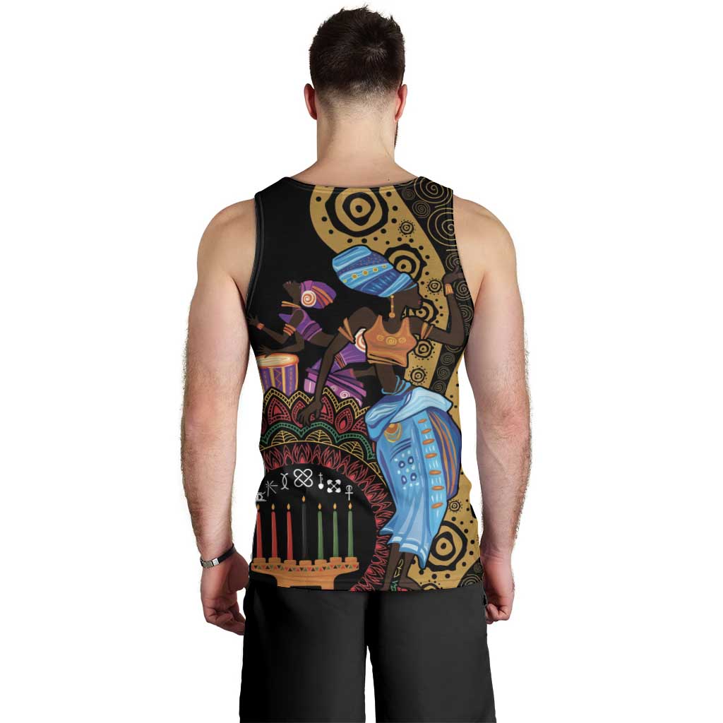 Happy Kwanzaa African Men Tank Top Tribal Dance - Wonder Print Shop