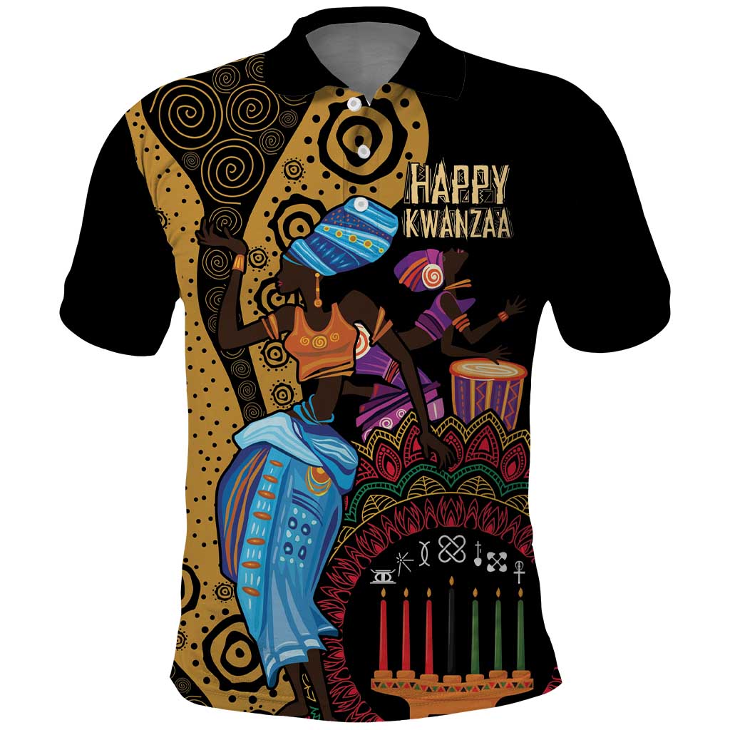 Happy Kwanzaa African Polo Shirt Tribal Dance - Wonder Print Shop