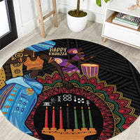 Happy Kwanzaa African Round Carpet Tribal Dance