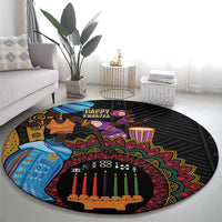 Happy Kwanzaa African Round Carpet Tribal Dance