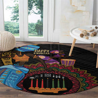 Happy Kwanzaa African Round Carpet Tribal Dance