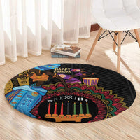 Happy Kwanzaa African Round Carpet Tribal Dance