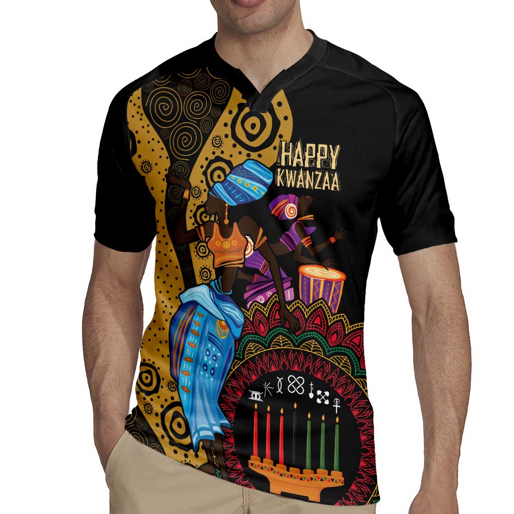 Happy Kwanzaa African Rugby Jersey Tribal Dance - Wonder Print Shop