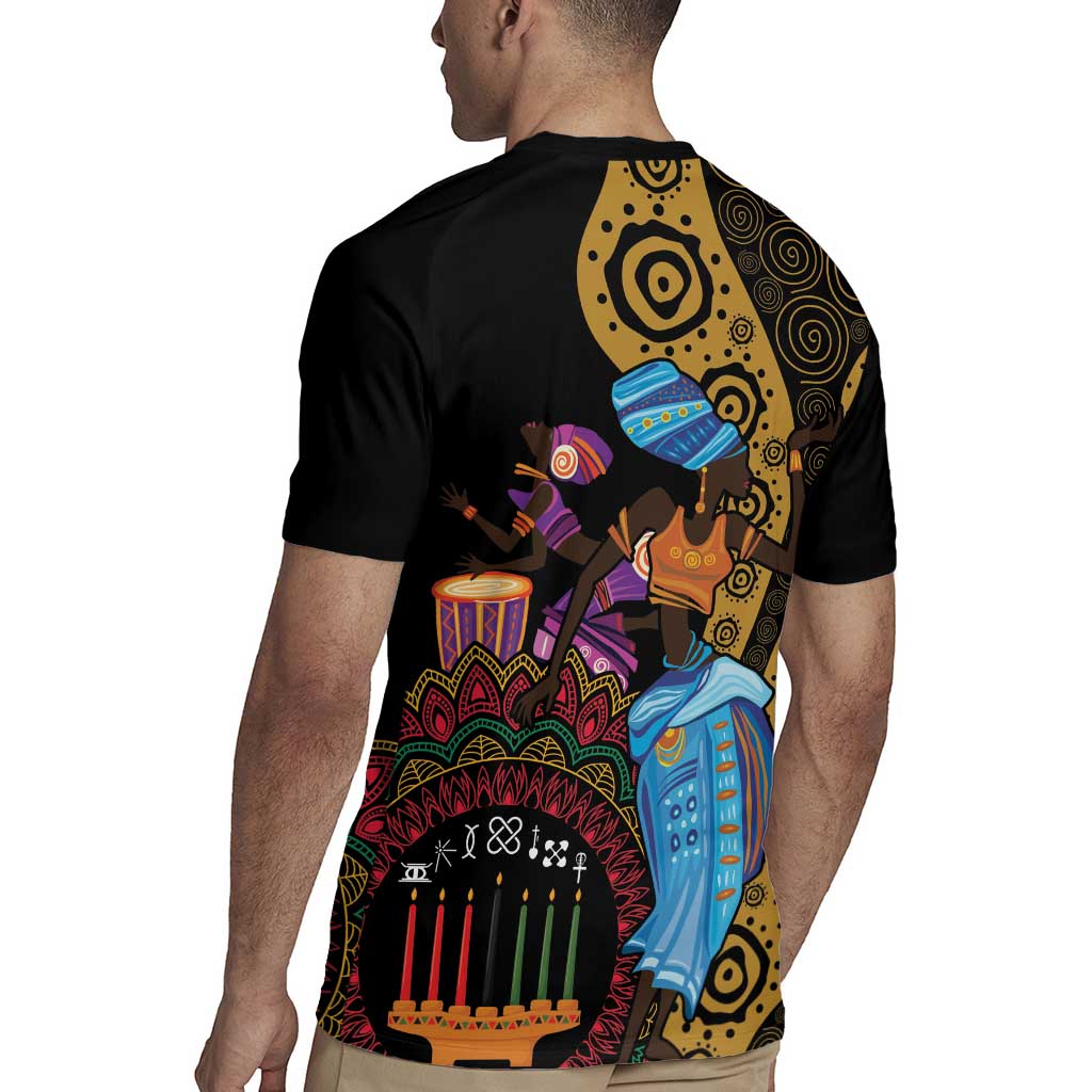 Happy Kwanzaa African Rugby Jersey Tribal Dance - Wonder Print Shop