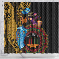 Happy Kwanzaa African Shower Curtain Tribal Dance