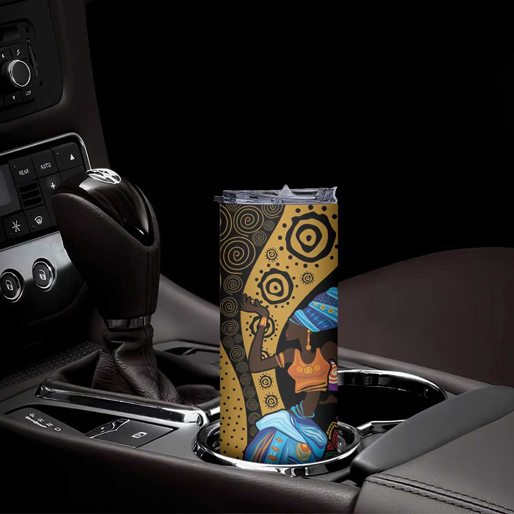 Happy Kwanzaa African Skinny Tumbler Tribal Dance - Wonder Print Shop