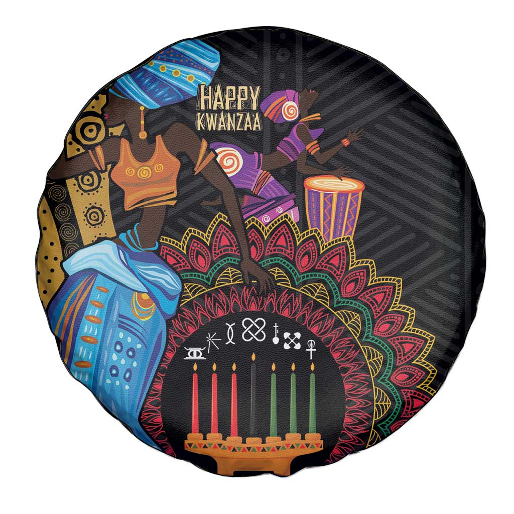 Happy Kwanzaa African Spare Tire Cover Tribal Dance - Wonder Print Shop