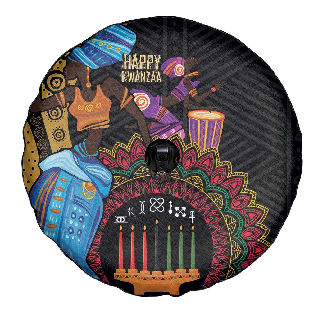 Happy Kwanzaa African Spare Tire Cover Tribal Dance - Wonder Print Shop