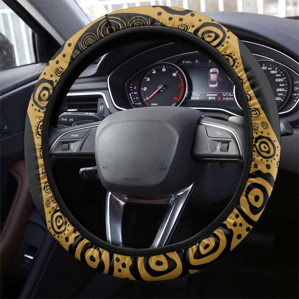 Happy Kwanzaa African Steering Wheel Cover Tribal Dance - Wonder Print Shop