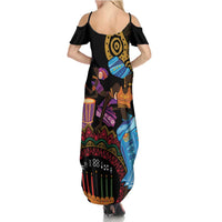Happy Kwanzaa African Summer Maxi Dress Tribal Dance - Wonder Print Shop