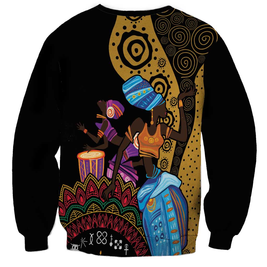 Happy Kwanzaa African Sweatshirt Tribal Dance - Wonder Print Shop