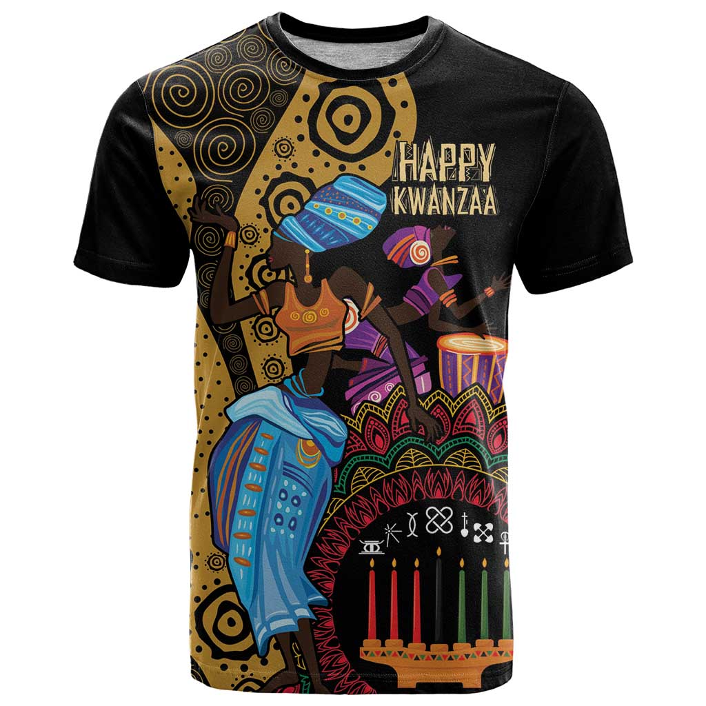 Happy Kwanzaa African T Shirt Tribal Dance - Wonder Print Shop